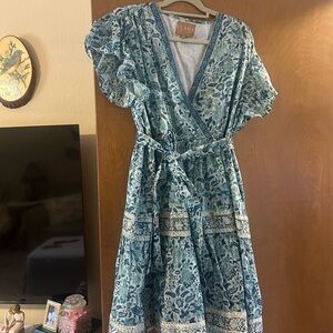 Floral Blue Mini Dress - Victoria Dunn